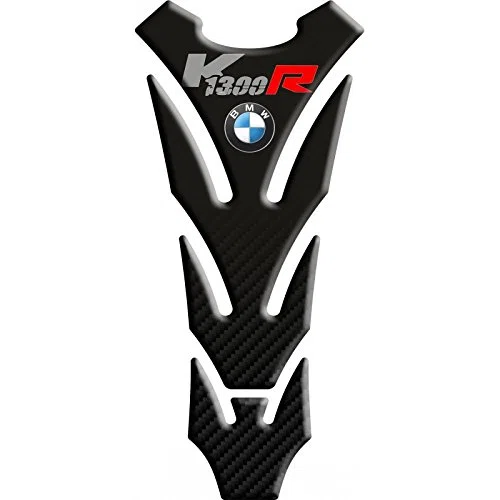 ADESIVI PARASERBATOIO TANKPAD RESINATO EFFETTO 3D - ADESIVI-STICKER 3D compatible ,,BMW K1300R nero carbonio, SLIM 19,5x9cm ,,