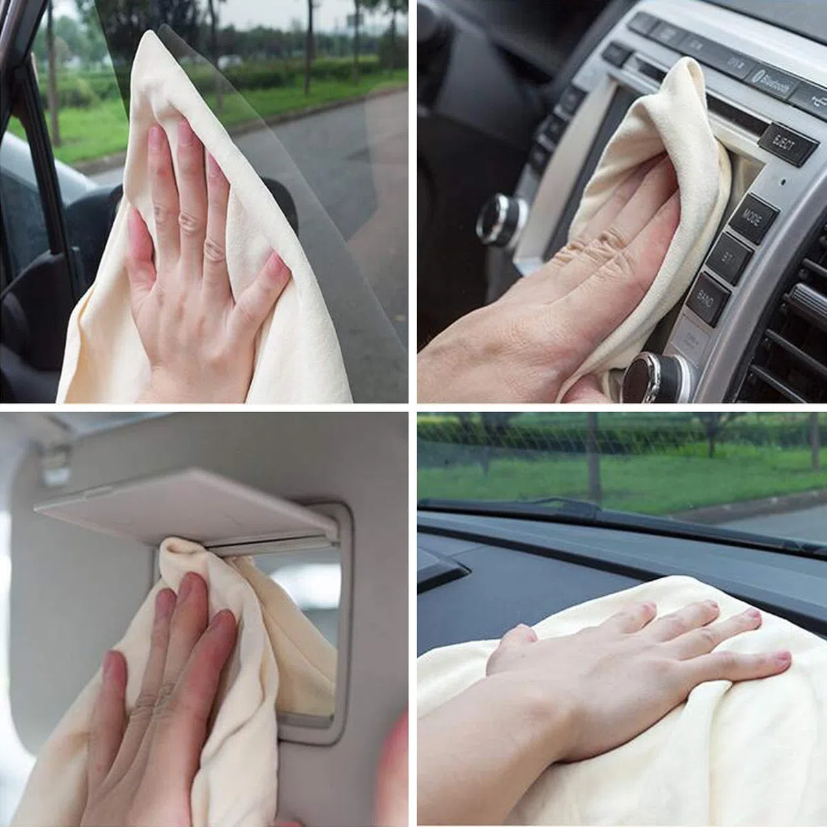 KAHEIGN Asciugamano per Camosci Asciugatura Auto, 60 x 90cm Asciugamano per Asciugatura Assorbente in Pelle Scamosciata per Lavaggio Auto in Tessuto Scamosciato
