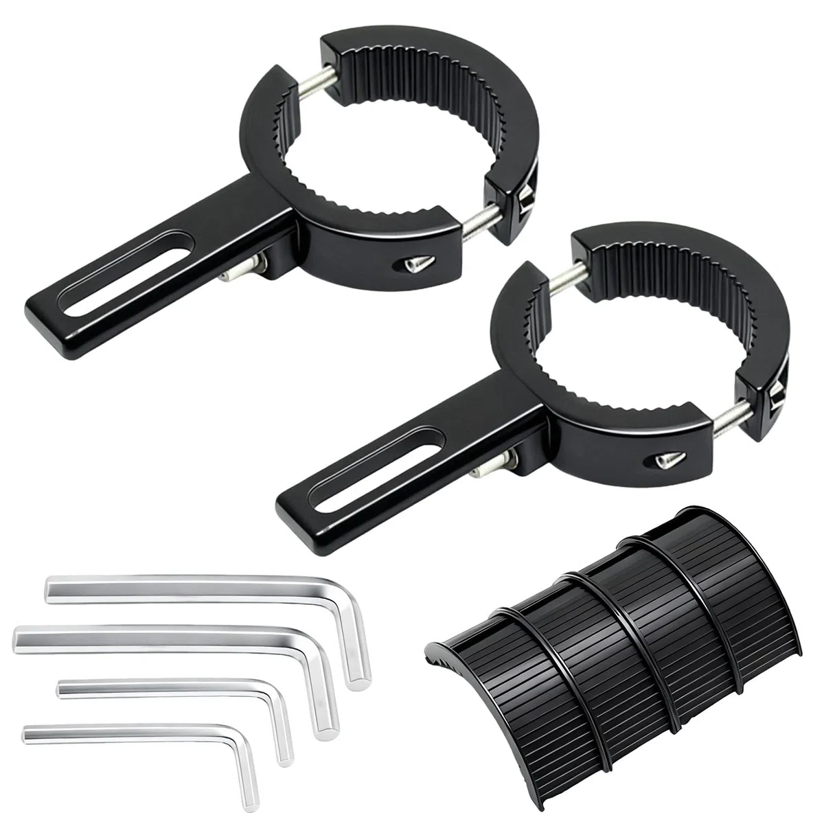 2 Pezzi Staffa Supporto Faro Moto, Staffa di Montaggio Fari Led Universale Regolabile da 38-60 mm per Moto/Auto/Camion