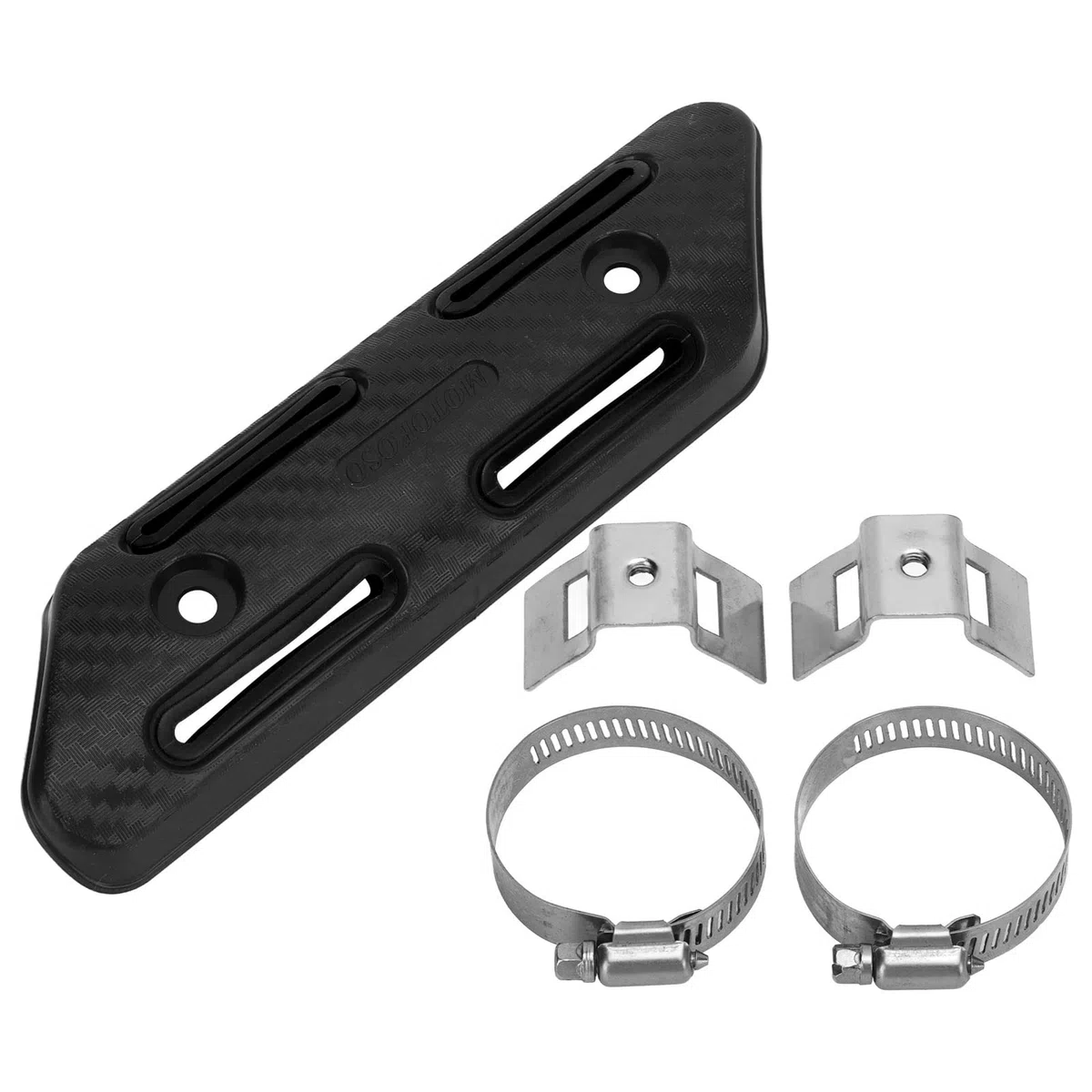 Protezione Termica del Tubo di Scarico, Decorazione Personalizzata Anti-scottatura Protezione Termica dello Scarico ABS Universiale per motocicli a 4 Tempi ATV UTV(Nero)
