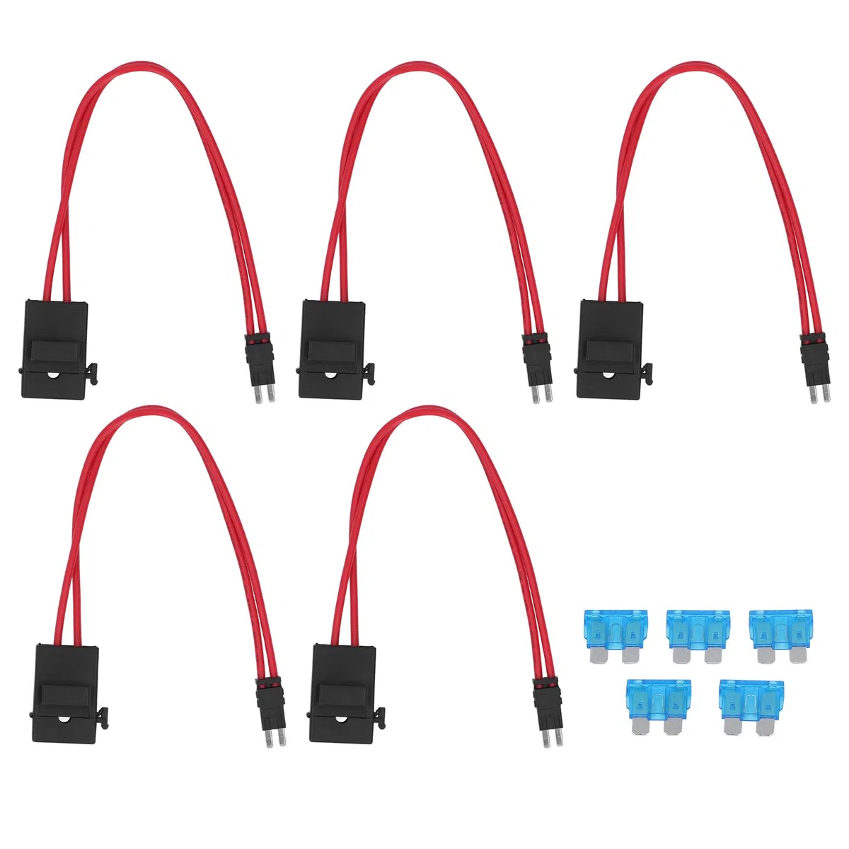 Connettore Portafusibili per Auto, Connettore del Pannello della Scatola dei Fusibili del Veicolo Mini Punta Sottile Compatta 5 Pezzi per il Test (Piedini lunghi ACM 9,1 mm)