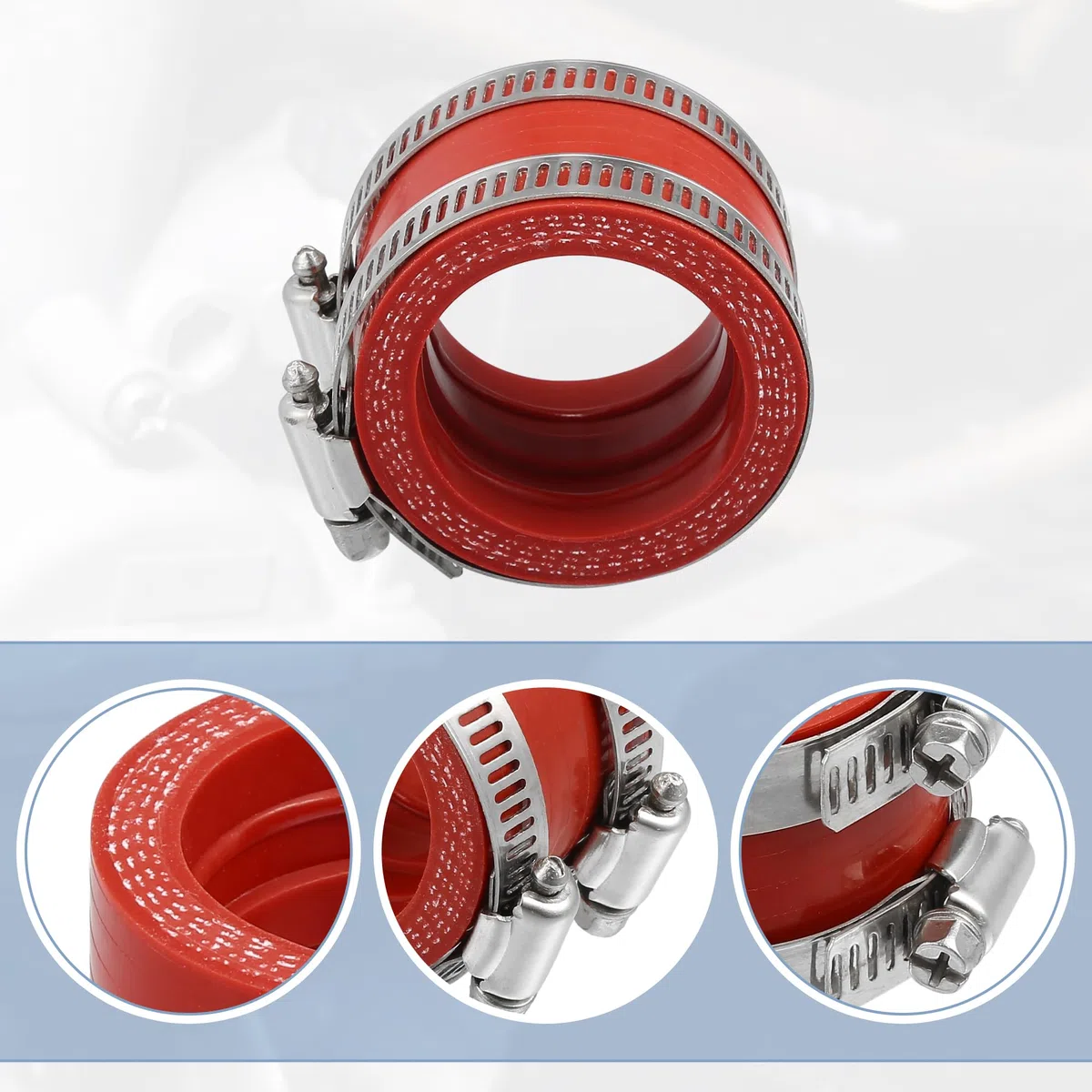 X AUTOHAUX Adattatore carburatore rosso ID 40 mm interfaccia avvio tubo di aspirazione – 1 pezzo