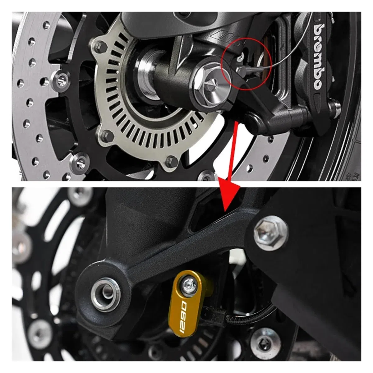 Copertura protettiva decorativa in ABS per moto Per 1290 890 790 390 SUPER ADVENTURE S R T DU@&KE RR Motocicletta Copertura Protettiva Per Sensore ABS Ruota Anteriore E Posteriore(W-6)