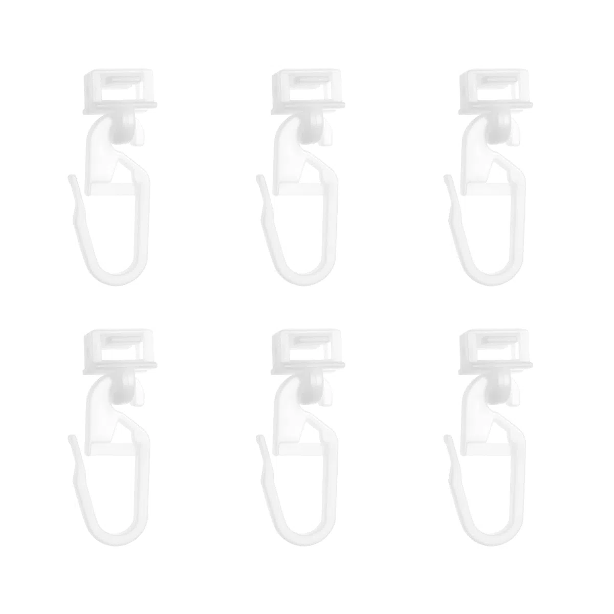 40 Ganci per Tende in Plastica Bianca da 34 mm, Compatibili Con Swift Camper, Roulotte e Camper