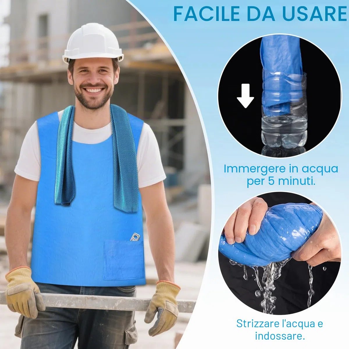Gilet di Ghiaccio,Gilet di Raffreddamento Evaporativo,Gilet di Raffreddamento Resistente Al Calore Estivo,per attività all'aria aperta campeggio escursionismo sport