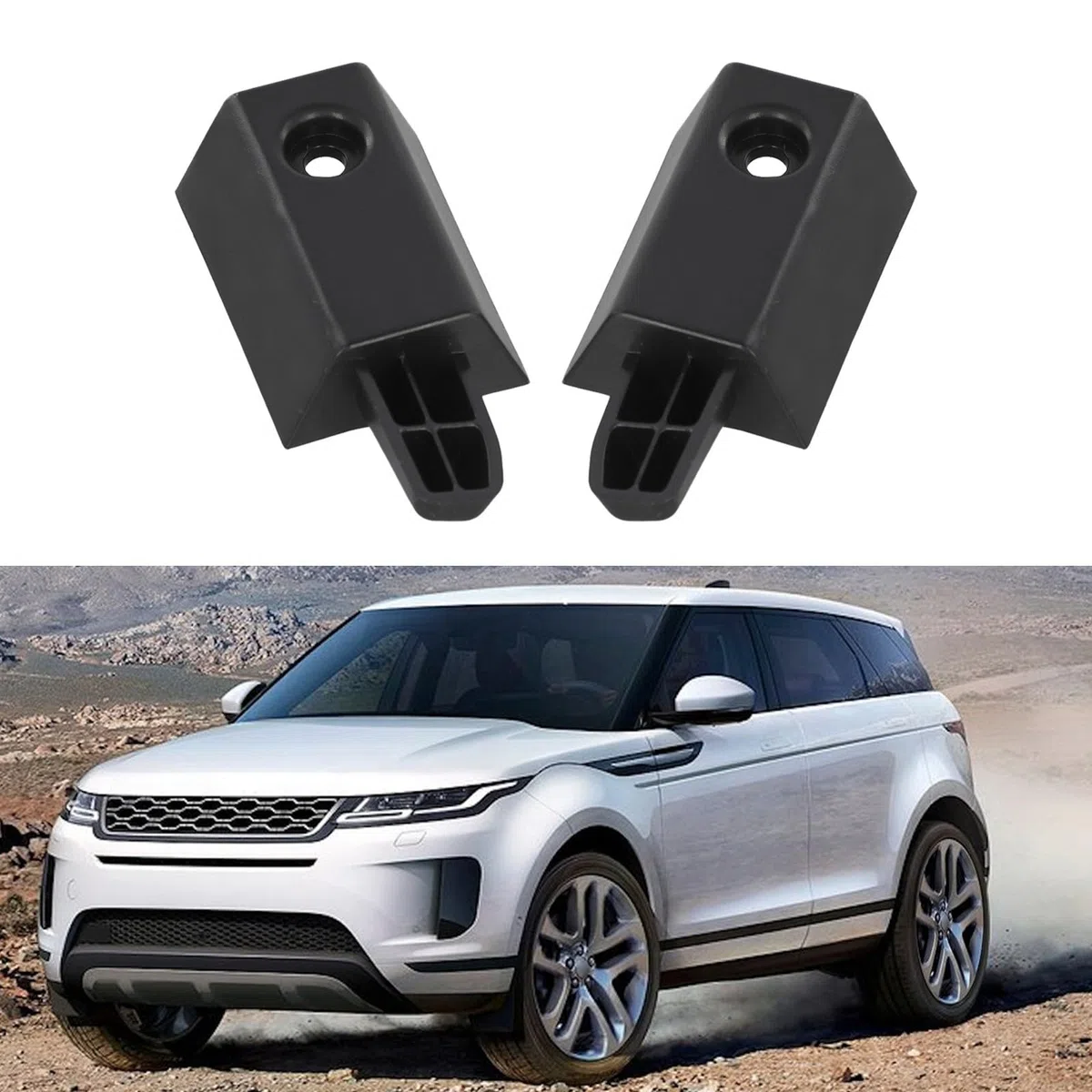 Chiusura per tenda per bagagliaio ad alte prestazioni per Land Rover, confezione da 2 con compatibilità OEM (nero)