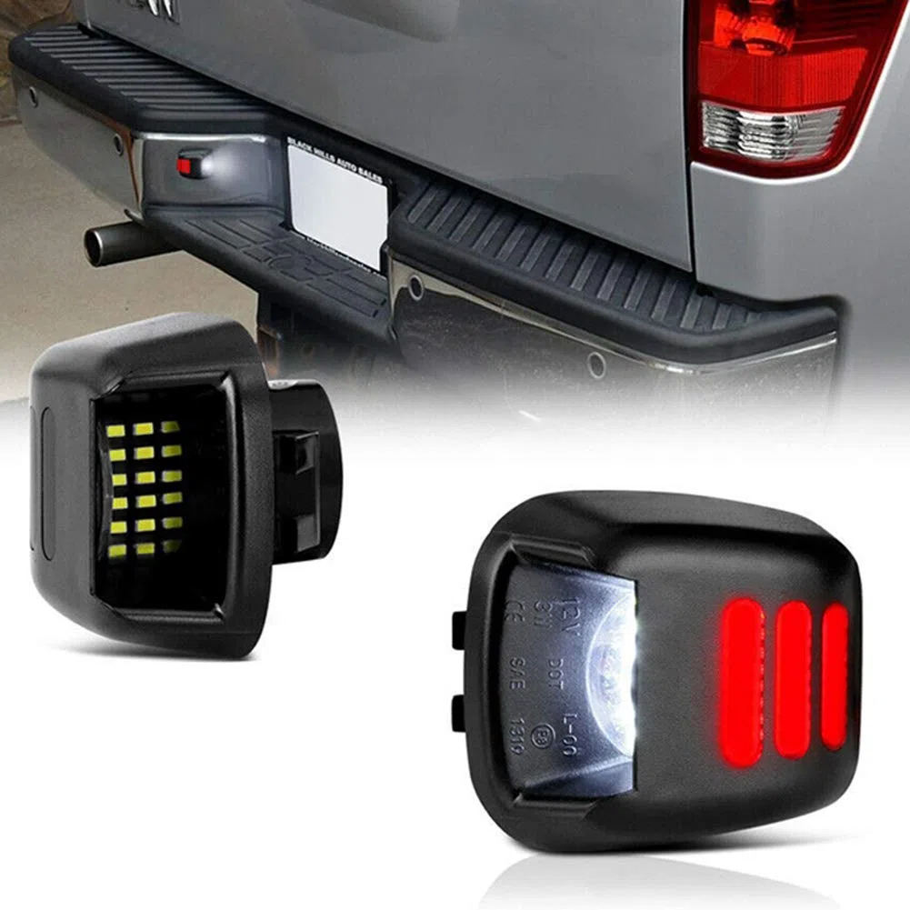 Luce targa a LED per Nissan Navara D40 Frontier 2007-2019 Titan Xterra Armada Suzuki Equatore con tubo neon a LED rosso