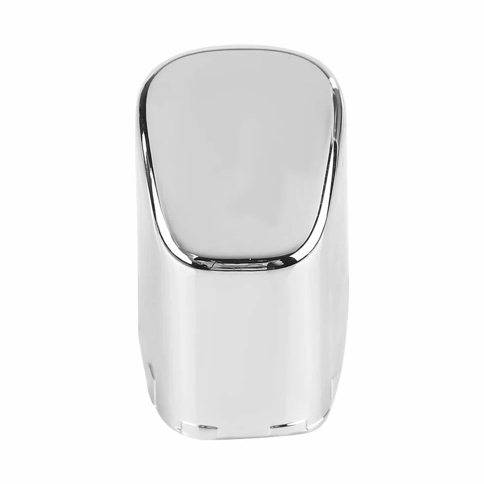 Keenso Coperchio pulsante freno a mano, Copri pulsante parcheggio leva leva freno a mano in plastica argento