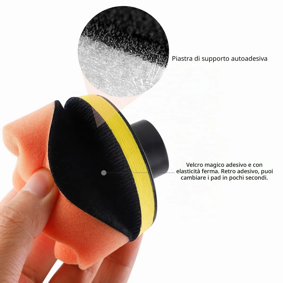 SPTA 34Pcs Kit Composto Tampone Lucidatura Lana Spugna per Lucidatura Auto Lucidatrice per Auto con Kit Adattatore Trapano M14 + Disco per Lucidatura + Spazzola di Pulizia (3 Pollici)