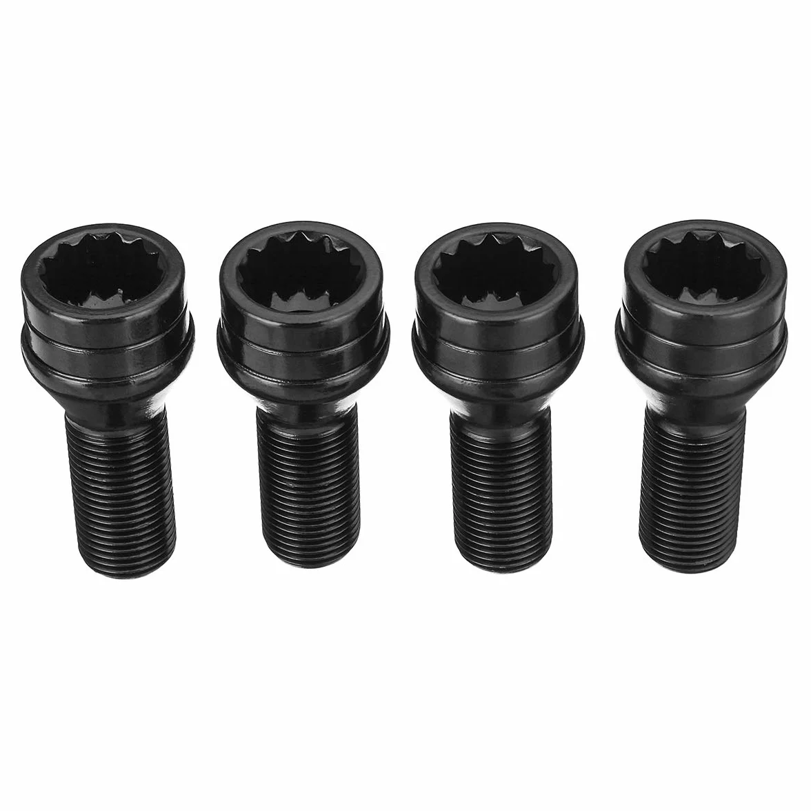 Viviance M14 X 1,25 Bulloni di Bloccaggio Ruota Lug Dado Nero + Chiave Compatibile con BMW Mini R54 R55 R56 R57 R58 R59 R60 F55 F56 F57 Compatibile con BMW 1 2 3 4 5 6 7 Series X1 3 5 6