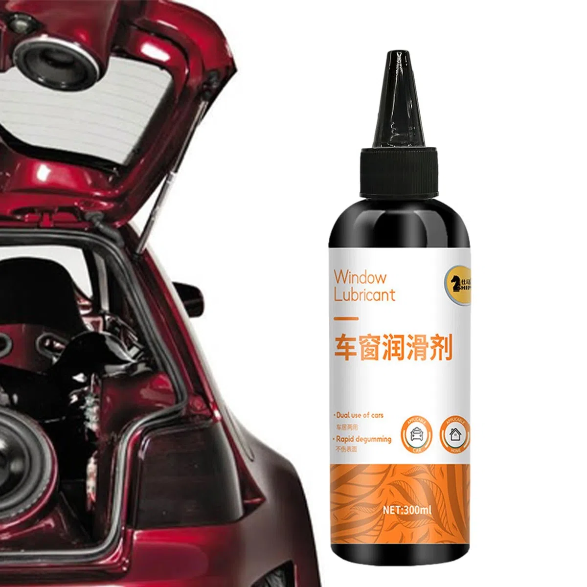 Teksome Lubrificante per guarnizioni per portiere auto, Lubrificante per finestrini auto,Spray lubrificante Windowtrack da 300 ml | Protettivo multiuso per guarnizioni in gomma per auto, spray