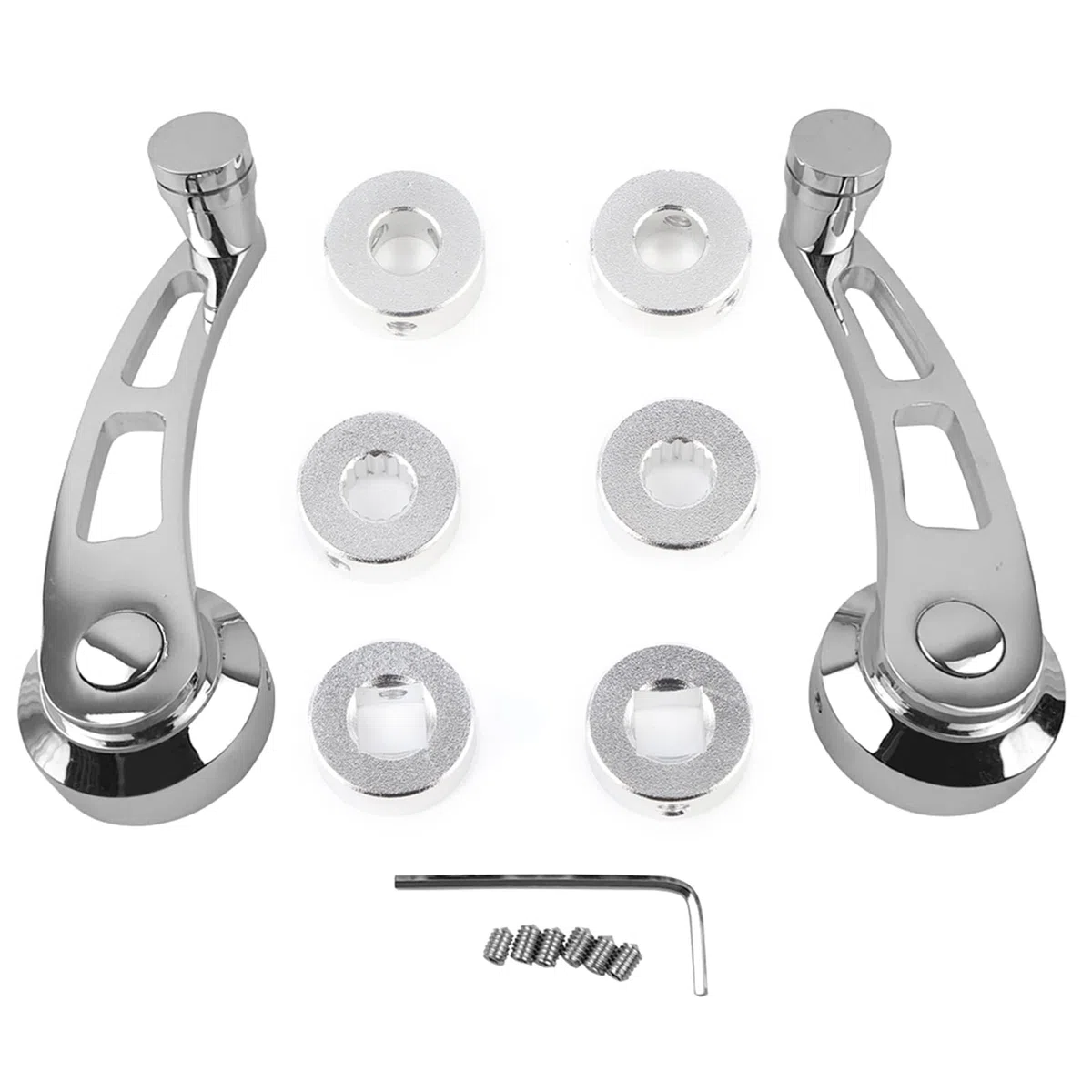 Maniglia per Finestra, ANGGREK 2PCS Set di Maniglie per Manovelle per Finestrini per Auto, Accessori, Sostituzione della Placcatura in Ferro per i Modelli Più Vecchi