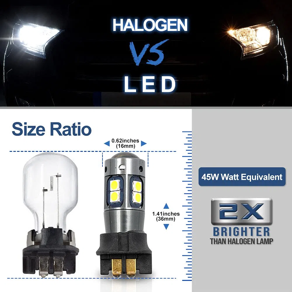 Lampadina LED DRL per luci di posizione PW16W PW24W PWY24W LED Daytime Running Lampadina per V.olks Golf MK7 Berlina Estate Golf Sportsvan CC T-iguan MK2 A-udi Q2 Skoda Yeti