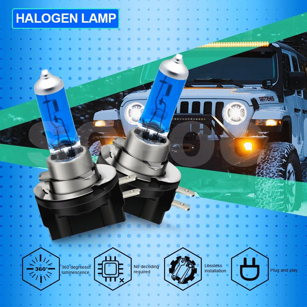 SOFOC H11B 12V 55W Halogen Bulb 1800+LM White Headlight Low Beam Light & Fog Light Replacement Single Filament PGJ19-2 2Pezzi