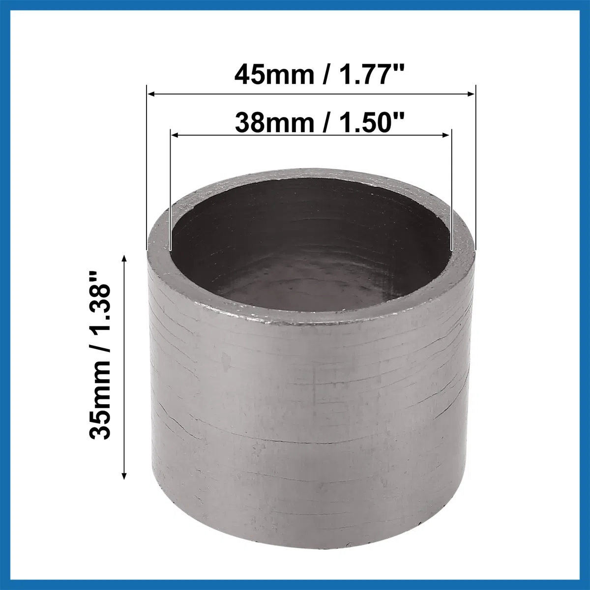 A ABSOPRO 38mm ID 45mm OD Moto Scarico Marmitta Tubo Guarnizione Grafite Sostituzione dell'articolo