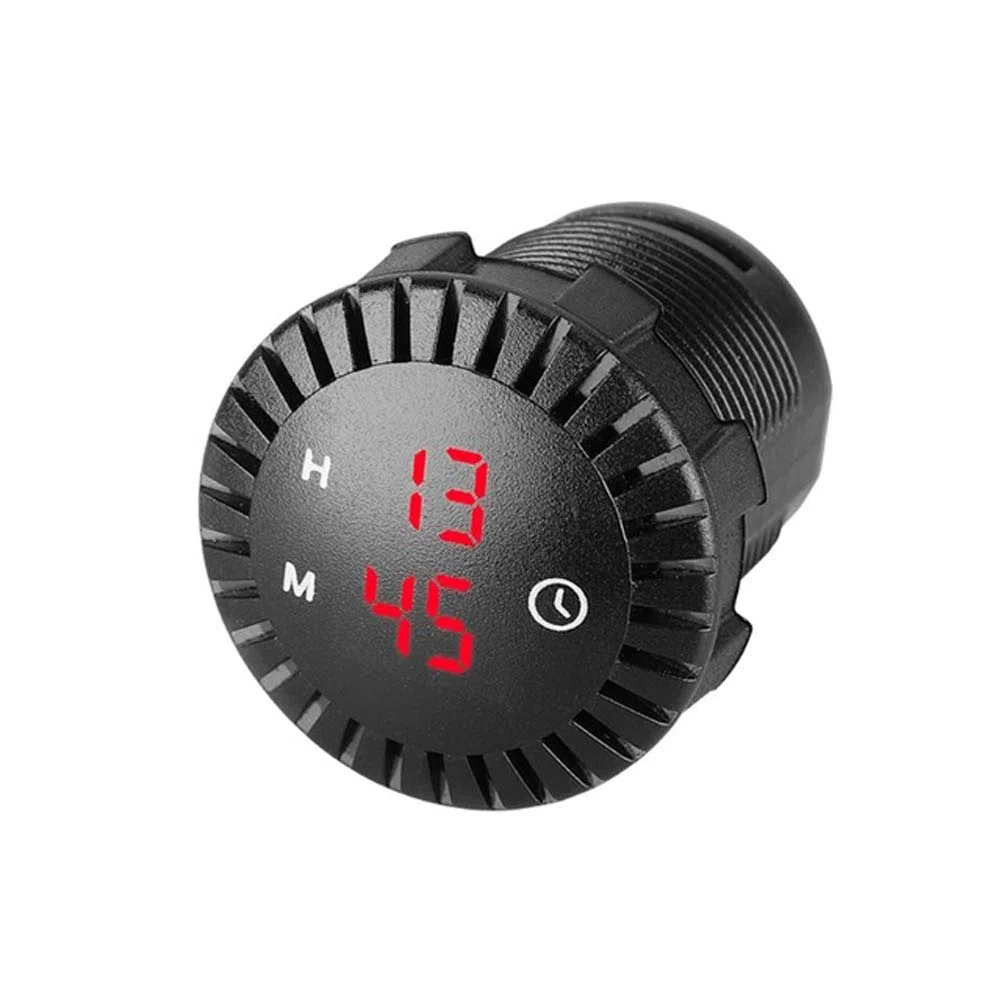 Orologio LED Tattile per Auto e Moto - Digitale Impermeabile 12V/24V - Mini Display 2,01 Pollici - Per Auto, Navi, SUV