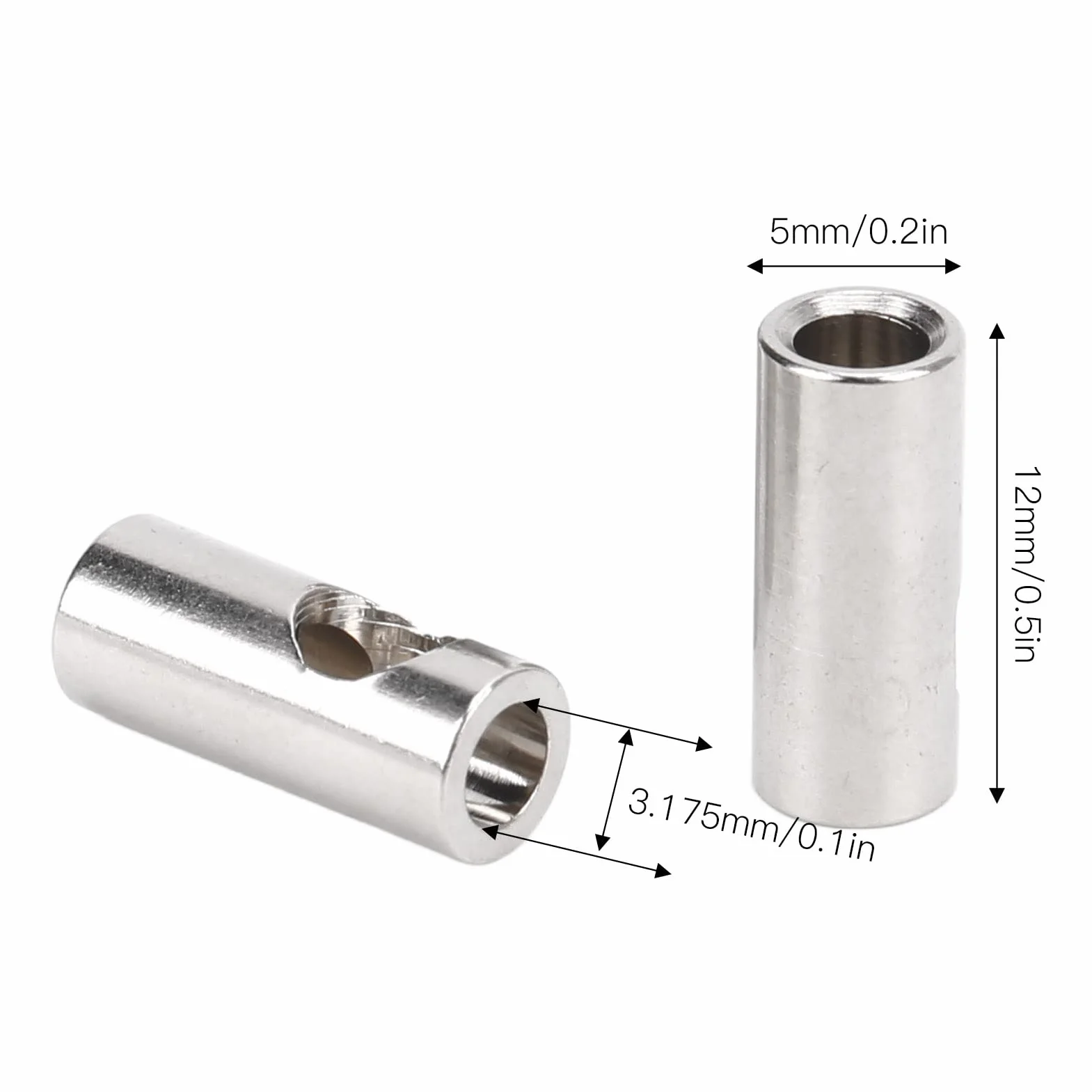 Cambio Dell'asse del Motore Dell'albero Dell'adattatore del Manicotto del Riduttore del Pignone da 3.17 Mm a 5 Mm Per La Conversione,Adattatore Per Albero Motore RC in Acciaio Inossidabile, Accessori