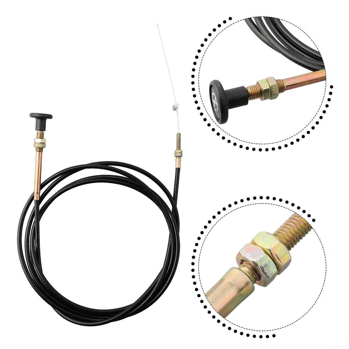 Cavo di controllo Bowden per arresto dell'arresto resistente, lunghezza 25 m per sistema acceleratore carburante motore (3,5 m)