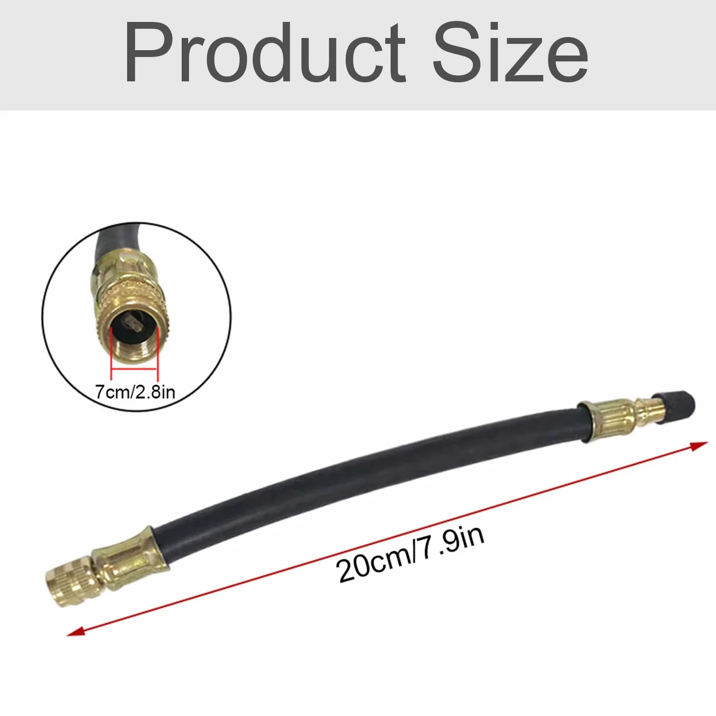 Estensione della Valvola per Pneumatici 2 Pezzi 200mm Gomma Flessibile per Auto Camion Ruota per Moto Valvola per Pneumatici Prolunga per Stelo Adattatore per Valvola per Auto Valvola per Pneumatici.