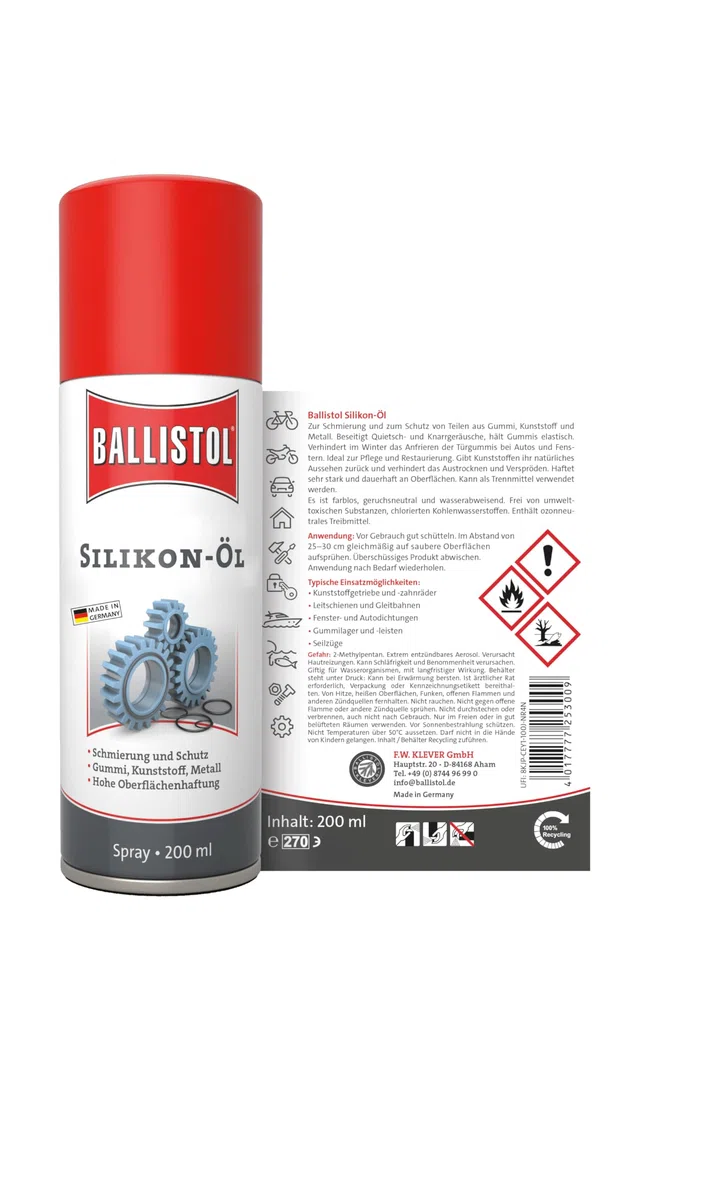 Ballistol KLEVER Spray al Silicone | Spray 200 ml