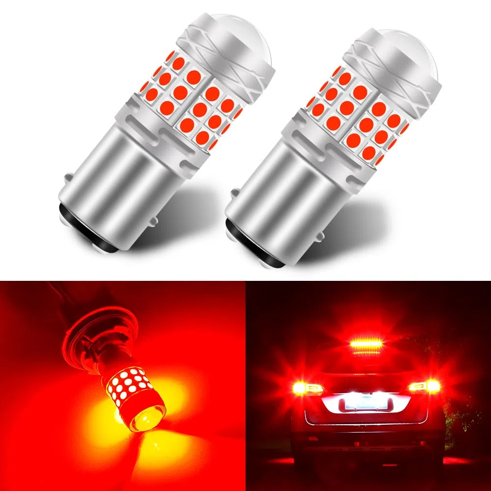 1157 LED Lampadine Rosso Super Luminosi 3030 42SMD BAY15D P21/5W Freno di Retromarcia Coda Stop Fendinebbia Posteriore Luce di Posizione 12-24V (2 PCS)