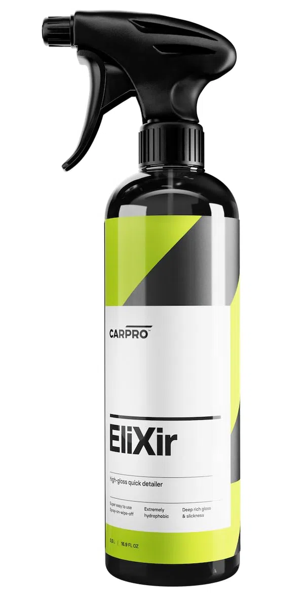 CarPro Elixir Quick Detailer – 500 ml – Spray lucidante per la carrozzeria dell’auto, applica velocemente uno spesso strato idrofobico di lucentezza