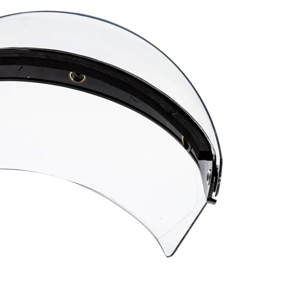 Retro Open Moto Caschi per Antivento Visiera con Visiera Design a 3 Bottoni, Classic, Chiaro