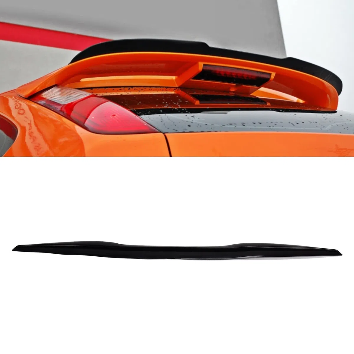 Labbro dello spoiler per il bagagliaio del tetto posteriore, alettone universale per auto, spoiler in gomma aerodinamica con finitura anti-finitura nera lucida, per la modifica di