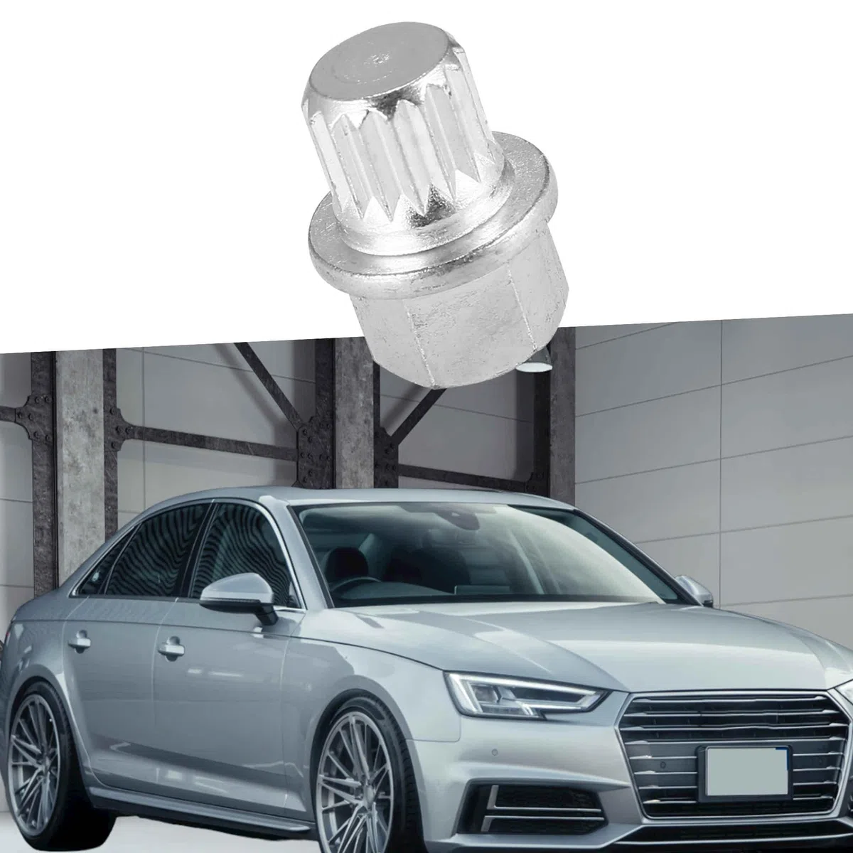 A ABSOPRO Dado Ruota Antifurto per Auto Blocco Aletta Dado Anti Furto Ruota Blocco ABC5/16PT per VW per Audi
