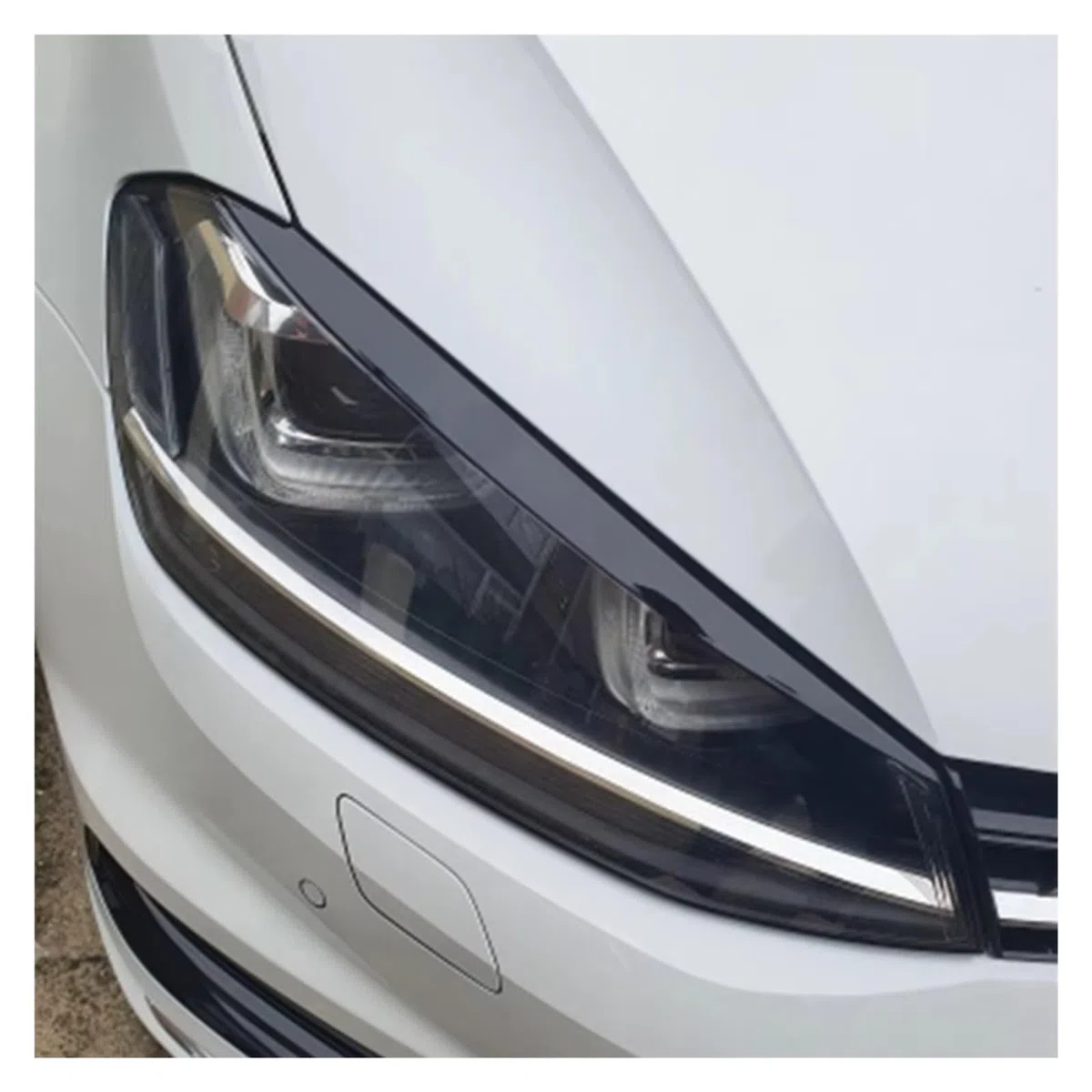 Accessorio Interno Per per Golf 7 7.5 per VII per GTI per GTD R MK7 MK7.5 2013-2019 Auto Faro Sopracciglio Palpebra copertura Trim Adesivi Accessori L'Interno Dell'Auto(Nero)