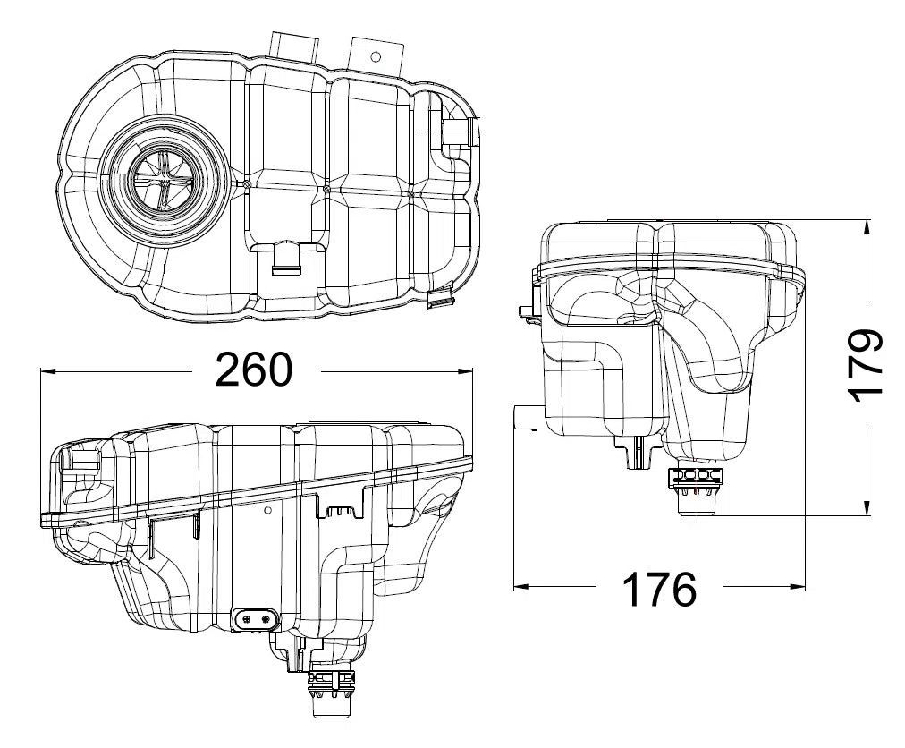 MAHLE Serbatoio compensazione, Refrigerante CRT60000S Compatibile con: AUDI A6 Allroad C7, A6 C7, A6 C7 Avant, A7 Sportback, A8 D4