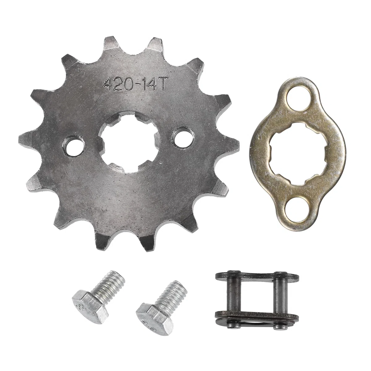 QUARKZMAN 1 Set 420 14T 17mm Anteriore Motore Pignone per Sporco Bicicletta per Mini Bicicletta ATV