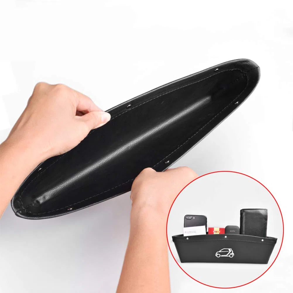 Smart 453 Fortwo/Forfour 2015-2019 Scatola di Immagazzinaggio, Borse di Stoccaggio, Materiale in Pelle Pu, Conservare La Moneta del Portafoglio Chiave del Telefono