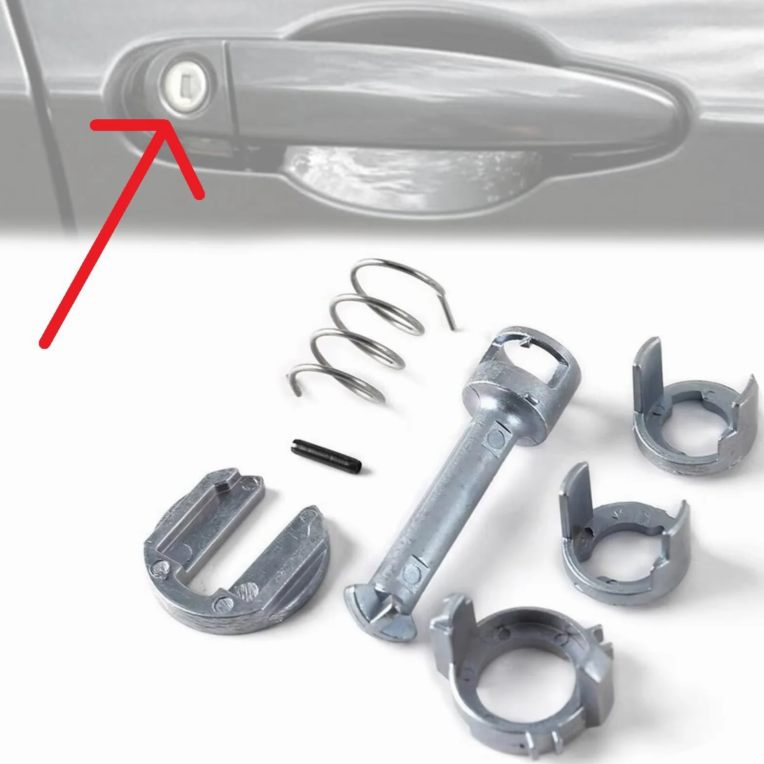 Twowinds - Cilindro Serratura 51217035421 Compatibile con BMW X5 E53 (1999-2006), X3 E83 (2003-2010) - Porta Anteriore Destra e Sinistra - 40mm (lotto di 18 pezzi)