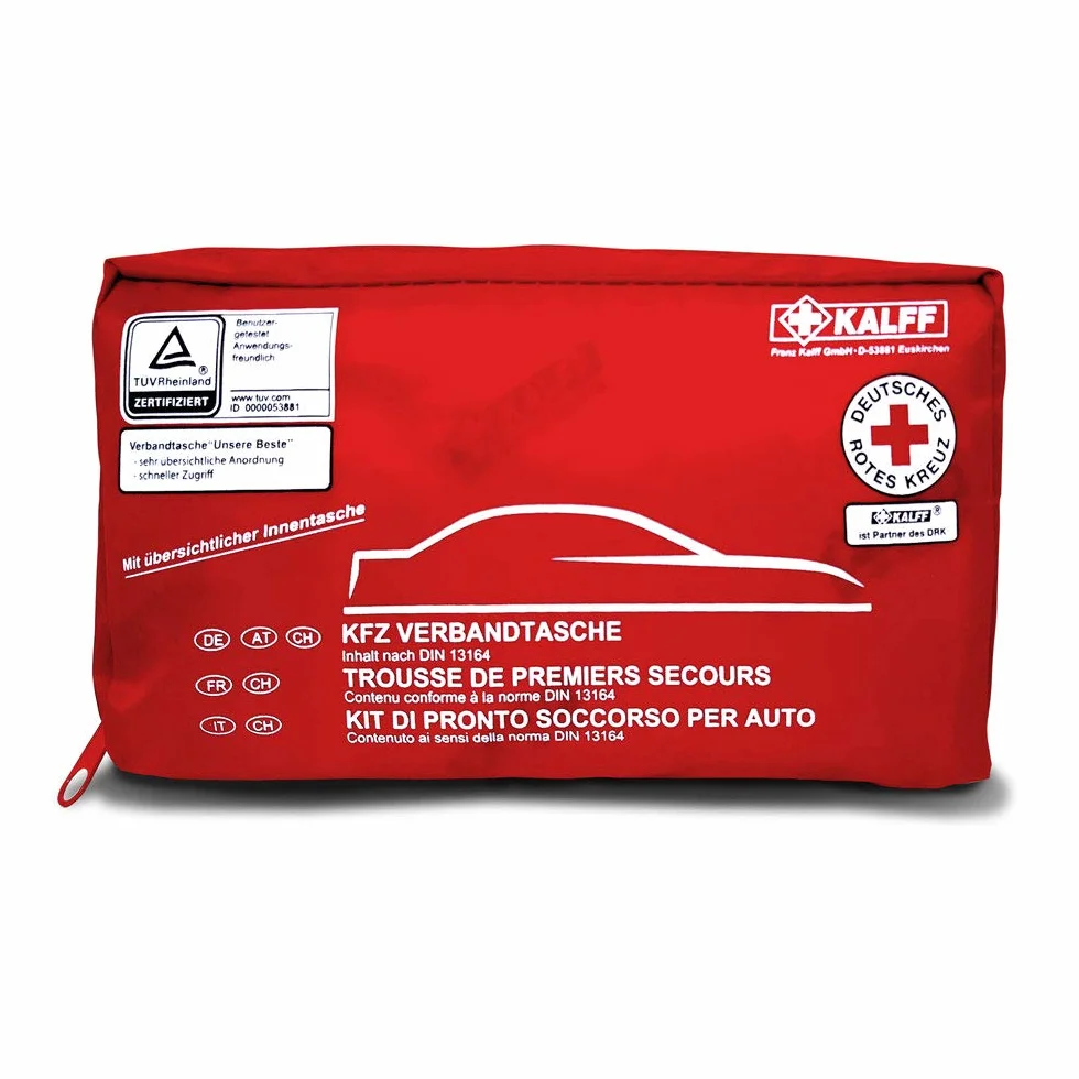 Quattroerre 16056 Kit di Pronto Soccorso per Auto Omologato DIN 13164