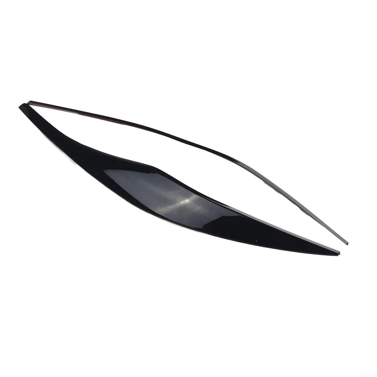2 coperture per palpebre per fari anteriori per BMW Serie 3 E90 E91 2005 2011, in plastica, pre e compatibili, non richiedono fori o tagli (nero)