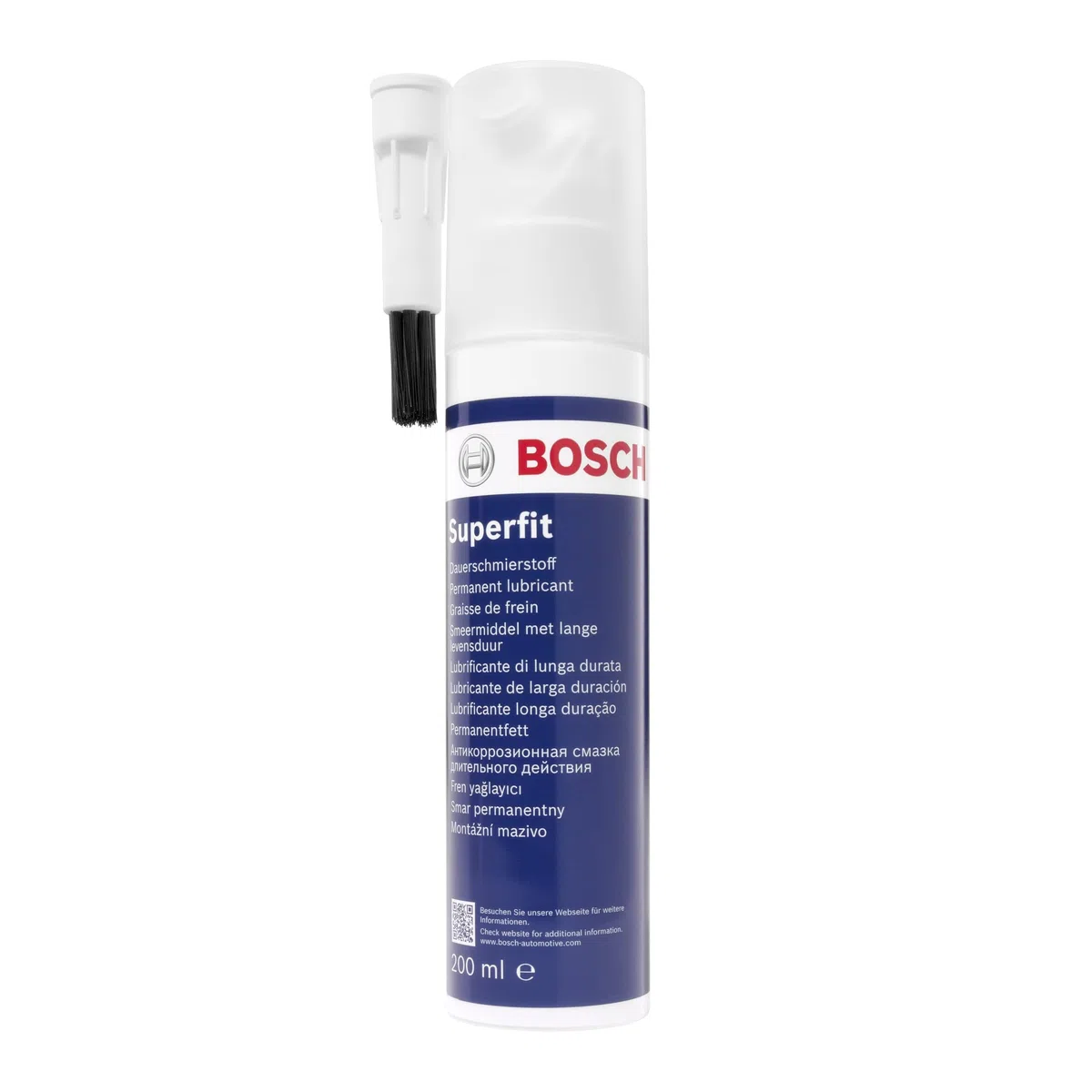 Bosch SF-200 - Lubrificante di montaggio Superfit - lubrificante ad alte prestazioni per freni a disco e a tamburo - dosatore a pompa da 200 ml con pennello
