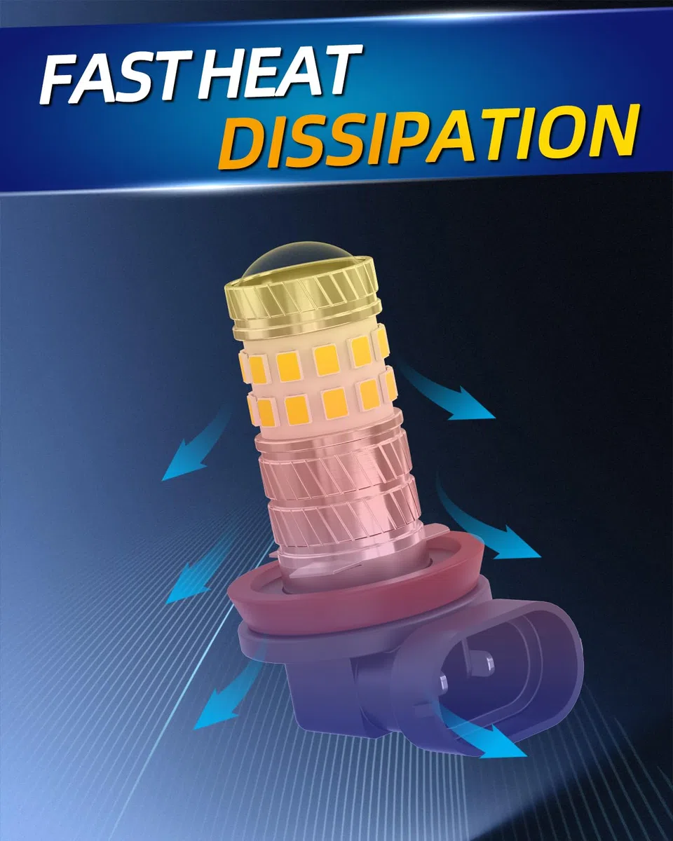 H11 LED Fendinebbia Bianco Super Luminosità H8 H9 H16 1:1 Sostituisce 12V 24V Auto Luci Antinebbia Anteriori Fendinebbia Diurne Luci 2 Lampadine