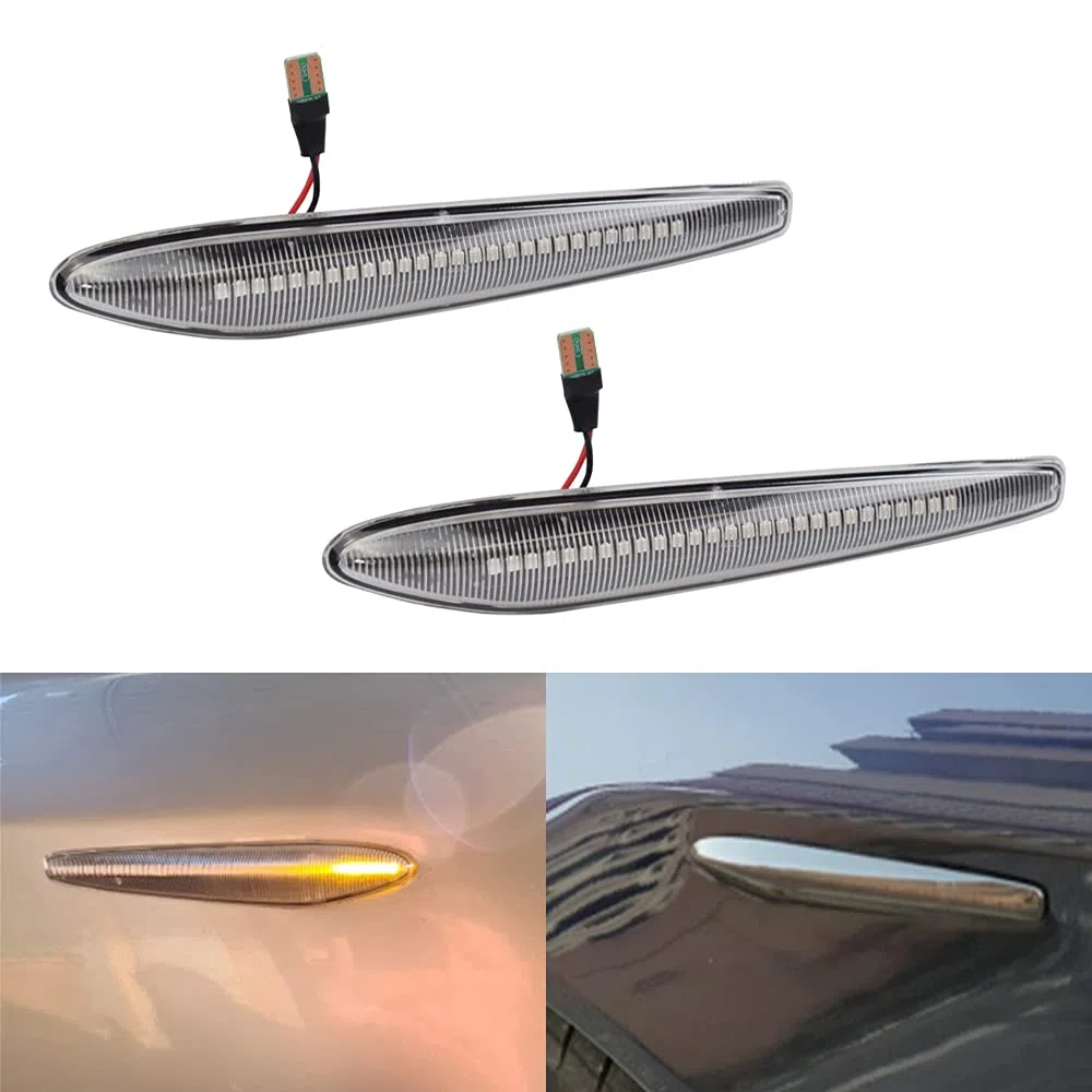 Kakulkomen1 paio Luce di segnalazione di direzione LED lampada indicatore parafango laterale dinamico Compatibile con Alfa Romeo 159/159 Sportwagon/Boera/Spider tipo 939