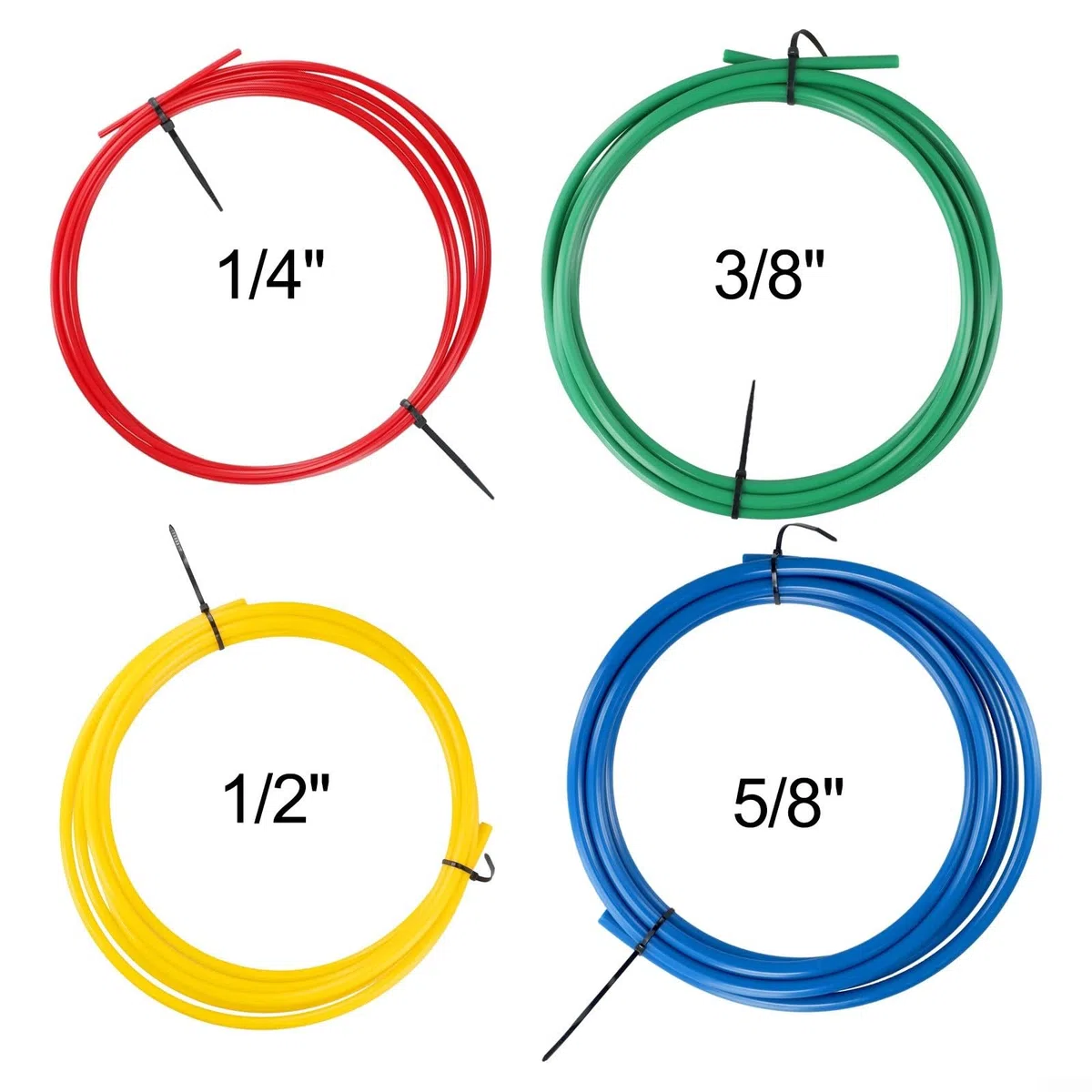 Set di piegatura per tubi di rame, per condizionatori d'aria, in plastica PE con 4 misure, strisce di piegatura incorporate per tubi da 1/4 3/8 1/2 5/8 pollici, lunghezza 4M modello CT-205
