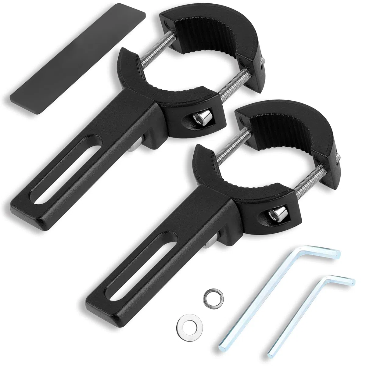 2 supporti per fari da moto, supporto regolabile | 20 mm a 38 mm, supporti universali con cuscinetto antiscivolo in gomma per moto, fuoristrada, ATV, UTV, camion