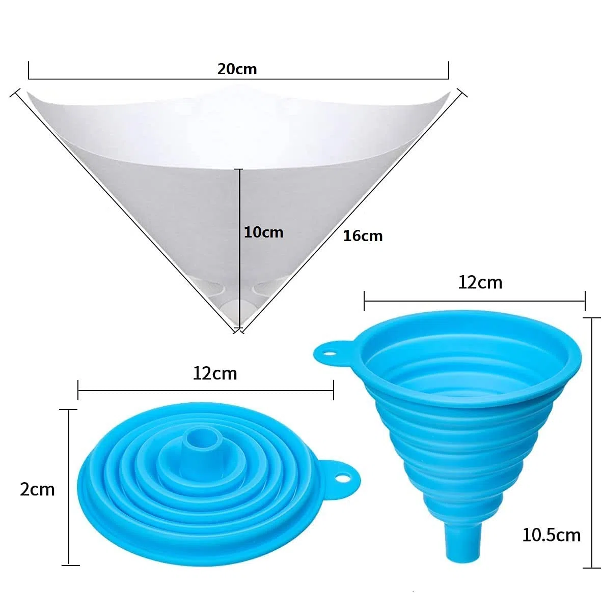 Filtro per vernice, filtro per vernice, 201 pezzi, accessori per verniciatura, 100 micron per auto,carta conica con filtro in nylon, filtro in resina monouso, imbuto in silicone pieghevole