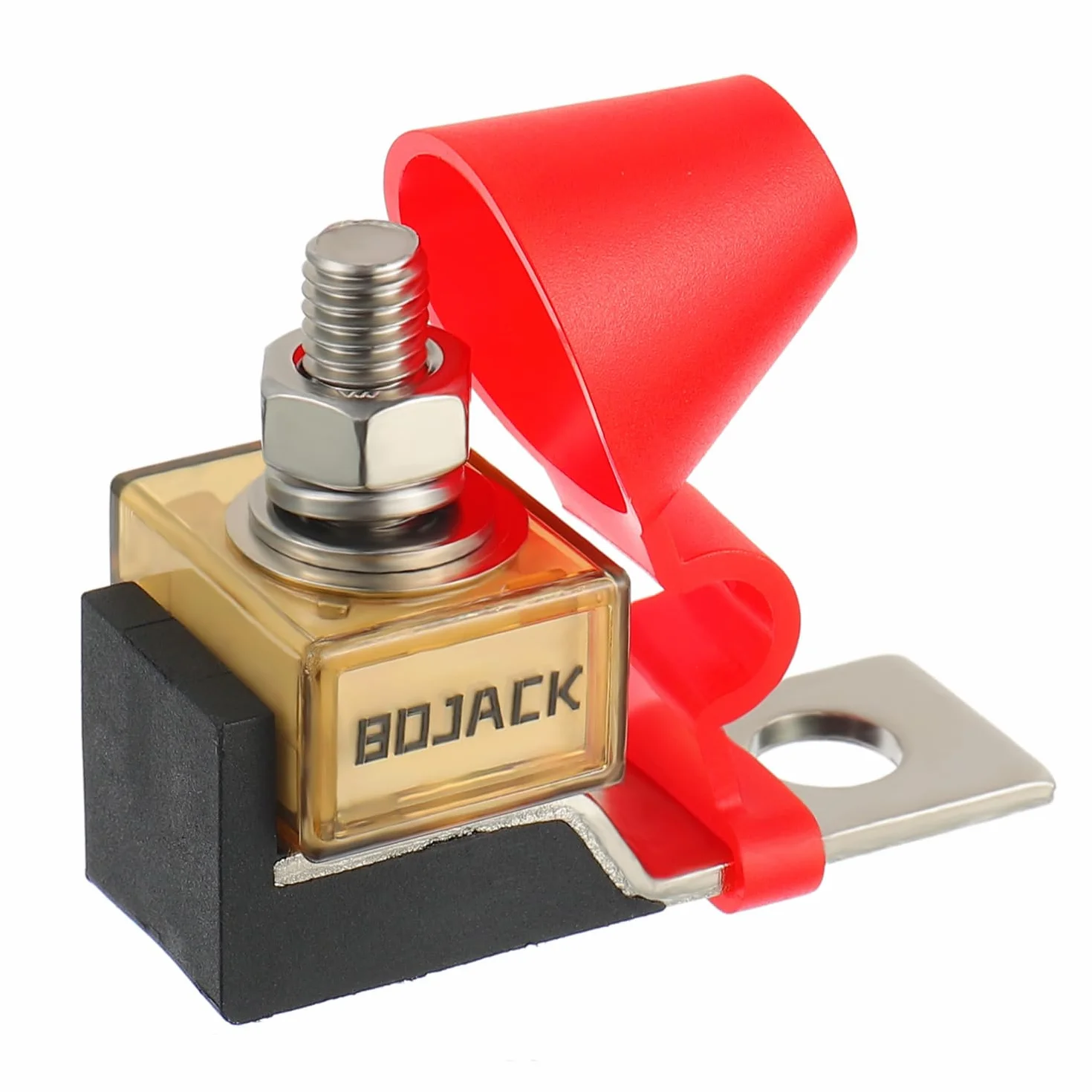 BOJACK MRBF Portafusibili Singolo Perno 5/16" con 30A 58V Fusibile per Batteria Marina per Protezione Circuiti in Stazioni di Ricarica Marine