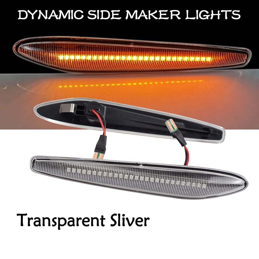 Kakulkomen1 paio Luce di segnalazione di direzione LED lampada indicatore parafango laterale dinamico Compatibile con Alfa Romeo 159/159 Sportwagon/Boera/Spider tipo 939