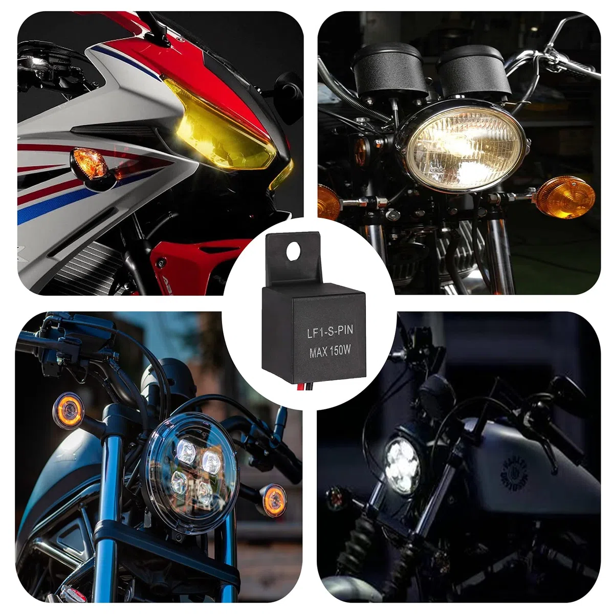 AUKENIEN Relè Frecce LED Moto 2-Pin 12V Relay Lampeggiante Elettronico Frecce 12 Volt LF1-S-PIN per Moto Auto