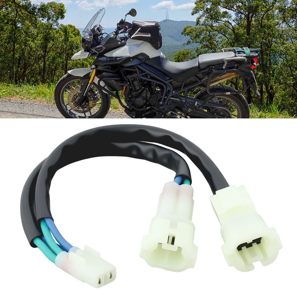 EMSea Connettore Ausiliario USB Per Moto Y-Splitter Compatible Con Triumph Trident 660 20 Cm