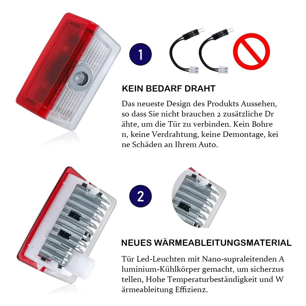4 luci a LED di proiezione per porte con HD-Ghost Shadow luce di benvenuto auto, luci pozzanghere per A/B/C/E/M/ML/GLA/GLC/GLE/GLS classe Plug & Play