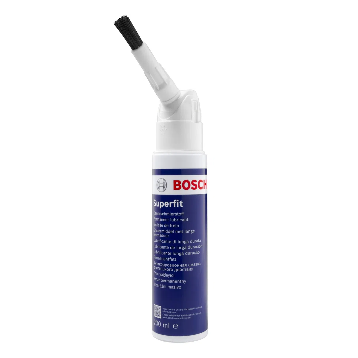 Bosch SF-200 - Lubrificante di montaggio Superfit - lubrificante ad alte prestazioni per freni a disco e a tamburo - dosatore a pompa da 200 ml con pennello