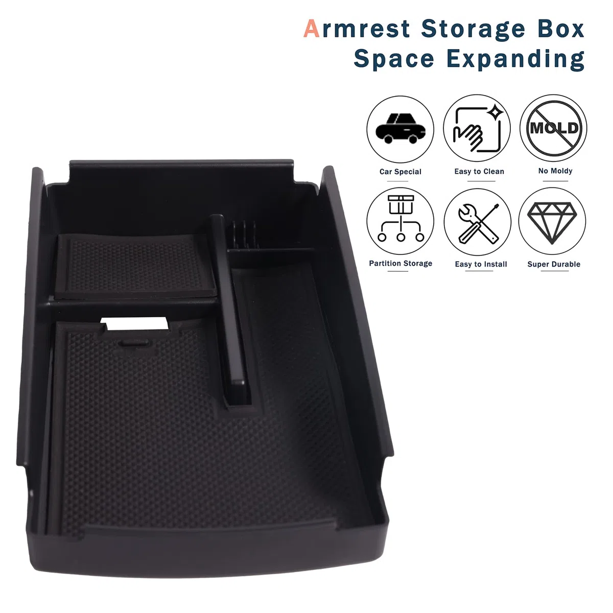 Scatola Portaoggetti del Bracciolo Central Console Armrest Storage Box per CC Magontan Passat B6 B7L 2009 - 2015