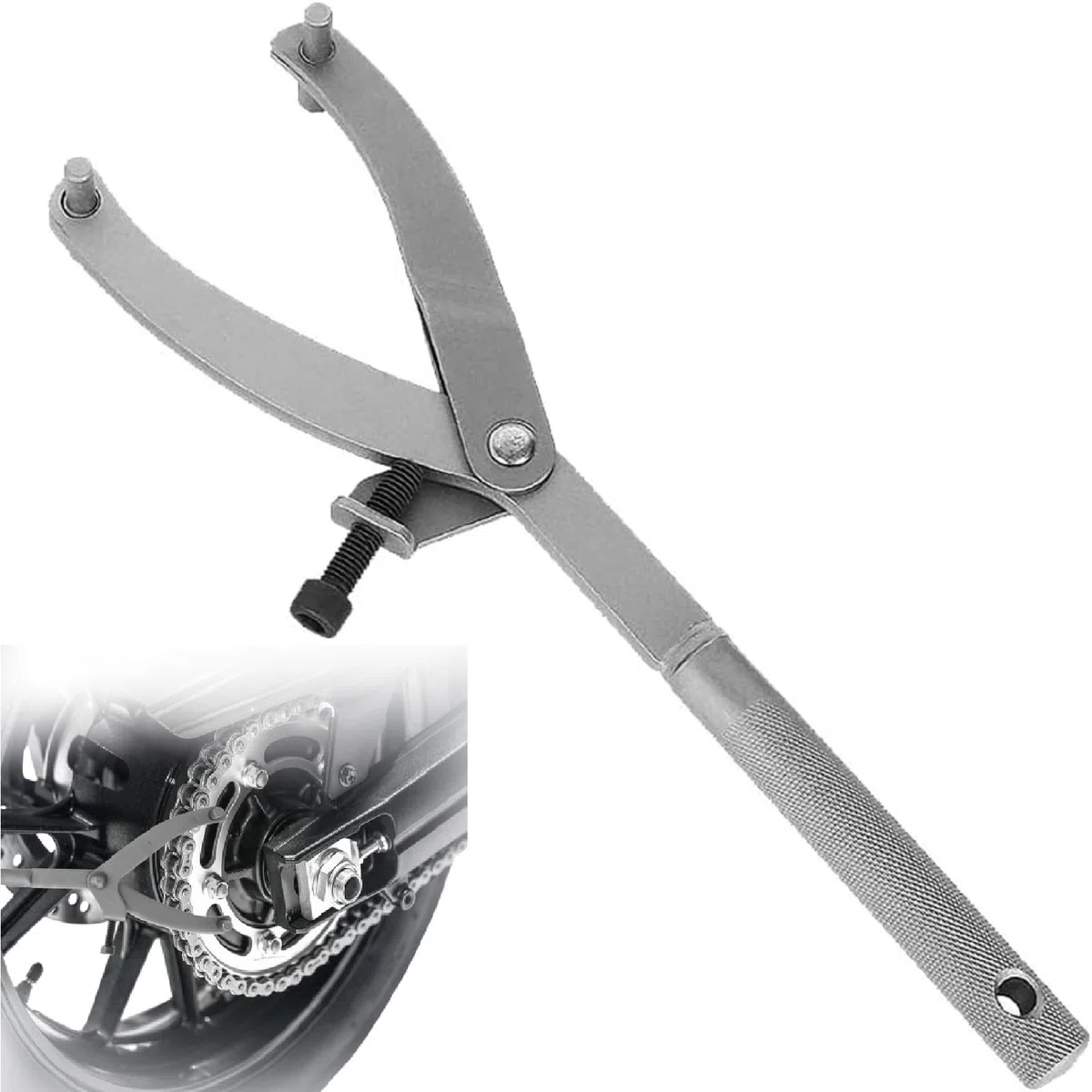 Chiave Blocca Volano,Chiave Frizione per Volano,Strumento Chiave Frizione Regolabile, Strumento Chiave per Volano, Chiave Frizione Supporto Forma di Y per Moto Scooter Volano Variatore Rimozione